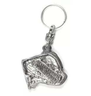 Staffordshire Bull Terrier, Staffy II - Silver-plated pendant with a dog in a decorative box, handbag decoration, backpack pendant by Art-Dog brand