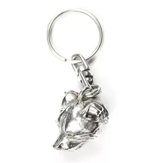 Staffordshire Bull Terrier, Staffy - Silver-plated pendant with a dog in a decorative box, handbag decoration, backpack pendant by Art-Dog brand