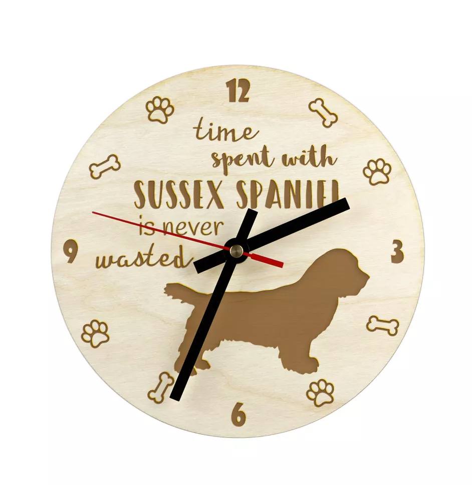 Sussex Spaniel zegar ze sklejki większy Art-Dog