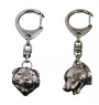 Staffordshire Bull Terrier, Staffy - Silver-plated key ring with a dog in a gift box, handbag decoration, backpack pendant by Art-Dog brand