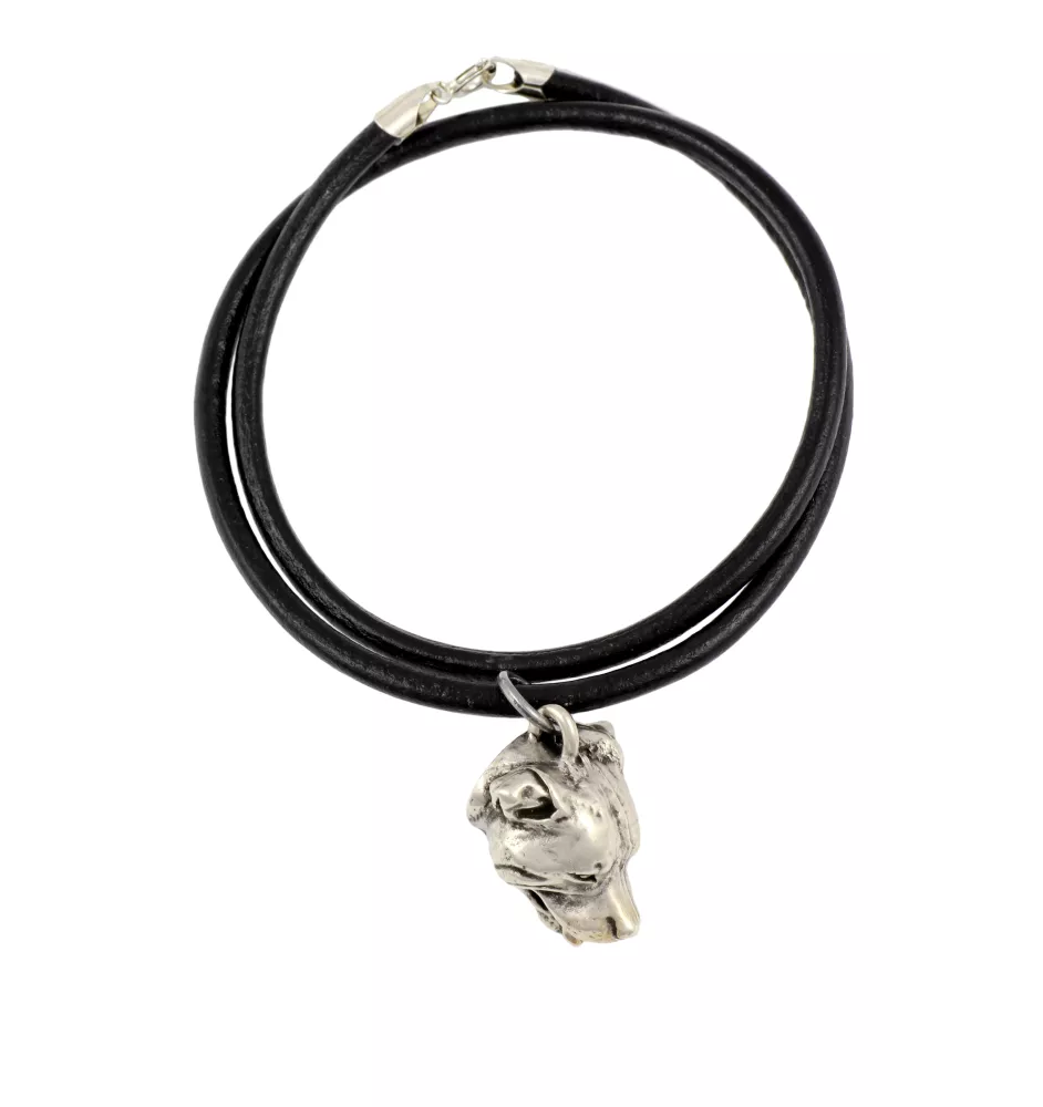 Staffordshire Bull Terrier, Staffordshire Bullterrier - Halskette mit Hund, versilberter Anhänger für Hundefans, einzigartiger Schmuck der Marke Art-Dog