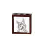 Schwedischer Vallhund, Västgötaspets, Westgotenspitz - Stifthalter mit Hund, Schreibtischorganizer mit Aufdruck, personalisierte Schreibtischdekoration der Marke Art-Dog