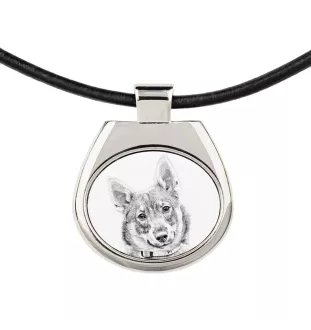 Schwedischer Vallhund, Västgötaspets, Westgotenspitz - Halskette mit Hund, personalisierter Anhänger mit Foto, einzigartige Halskette für Frauen und Männer von der Marke Art-Dog
