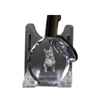 Vallhund suédois, Spitz des Wisigoths, Spitz des Visigoths - pendentif avec une photo de chien, porte-clés en cristal dans une boîte cadeau, un cadeau unique par Art-Dog