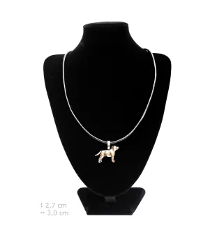 Staffordshire Bull Terrier, Staffie II - Collier pour chien, pendentif plaqué argent pour l'amoureux des chiens, bijoux subtils par Art-Dog