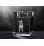 Swedish Vallhund, Swedish Cattle Dog, Swedish Shepherd - Candle holder with dog photo, crystal tealight holder, personalised gift by Art-Dog brand