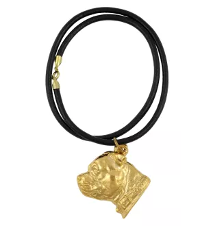 Staffordshire Bull Terrier naszyjnik pozłocony w pudełku Art-Dog