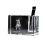 Vallhund suédois, Spitz des Wisigoths, Spitz des Visigoths - Porte-stylos, organiseur en cristal avec photo de chien, décoration de bureau unique par la marque Art-Dog