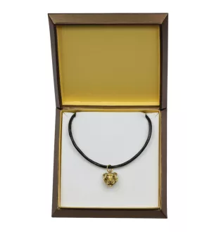 Staffordshire Bull Terrier, Staffy - Dog necklace in gift box, gold-plated pendant for dog fan, striking jewellery by Art-Dog
