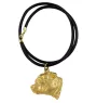 Staffordshire Bull Terrier, Staffordshire Bullterrier III - Hundehalsband in Geschenkbox, vergoldeter Anhänger für Hundefans, auffälliger Schmuck von Art-Dog