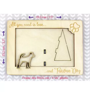 Taiwan Dog ramka na zdjęcie ze sklejki Art-Dog