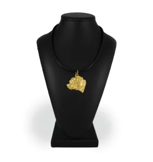 Staffordshire Bull Terrier, Staffy III - Dog necklace, gold-plated pendant for dog fan, unique jewellery by Art-Dog brand