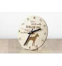 Taiwan Dog, Formosan Mountain Dog - clock with a dog, wooden clock, wall clock for dog lovers, clock for desk and shelf, Art-Dog