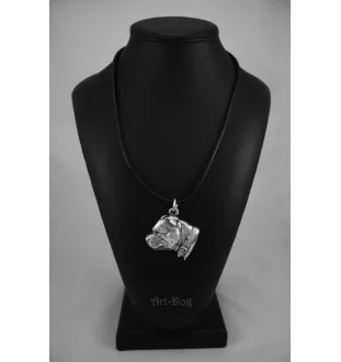 Staffordshire Bull Terrier, Staffordshire Bullterrier II - Hundehalsband in Geschenkbox, versilbertes Medaillon für Hundefans, markanter Anhänger der Marke Art-Dog