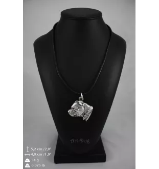 Staffordshire Bull Terrier, Staffy II - Dog necklace in gift box, silver-plated locket for dog fan, striking pendant by Art-Dog brand