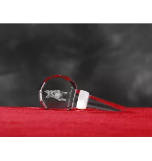 Schwedischer Vallhund, Västgötaspets, Westgotenspitz - Kristallflaschenverschluss, einzigartiger Weinverschluss mit Foto, personalisiertes Geschenk für Sommelier der Marke Art-Dog