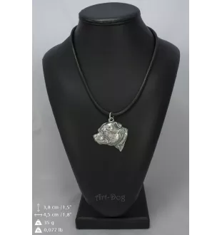 Staffordshire Bull Terrier, Staffy III - Dog necklace in gift box, silver-plated locket for dog fan, striking pendant by Art-Dog brand