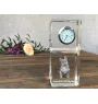 Swedish Vallhund, Swedish Cattle Dog, Swedish Shepherd - crystal clock with a photo, a photo of a dog in crystal, personalized desk clock by Art-Dog brand
