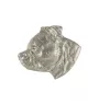 Staffordshire Bull Terrier, Staffy  - Silver-plated dog brooch, elegant pin, jacket lapel decoration by Art-Dog brand