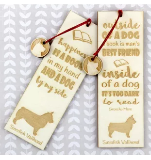 Vallhund suédois, Spitz des Wisigoths, Spitz des Visigoths - marque-page pour livre avec chien, marque-page personnalisé, accessoire canin pour les lecteurs de la marque Art-Dog