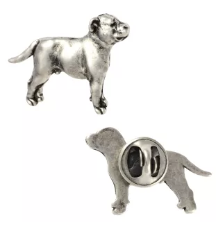 Staffordshire Bull Terrier, Staffie II - Broche de chien dans un coffret cadeau, épingle élégante, épingle de revers pour la veste de la marque Art-Dog