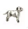 Staffordshire Bull Terrier, Staffordshire Bullterrier II - Hundebrosche in Geschenkbox, elegante Anstecknadel, Reversnadel für Art-Dog Markenjacke