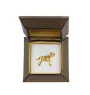 Staffordshire Bull Terrier, Staffy II - Dog brooch in decorative box, elegant gold-plated pin, Art-Dog brand jacket pin