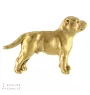 Staffordshire Bull Terrier, Staffy II - gold-plated pin brooch, elegant dog ornament, unique pin by Art-Dog brand