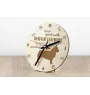 Swedish Vallhund, Swedish Cattle Dog, Swedish Shepherd - clock with a dog, wooden clock, wall clock for dog lovers, clock for desk and shelf, Art-Dog
