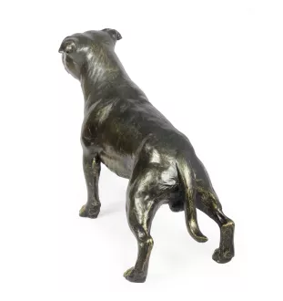 Staffordshire Bull Terrier, Staffie - Statue de chien à l'échelle 1:1, statue pour le jardin par Art-Dog