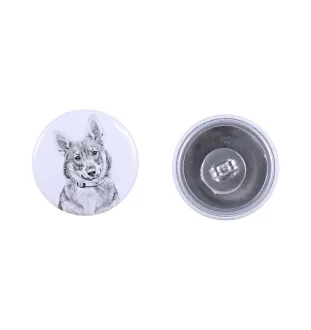 Schwedischer Vallhund, Västgötaspets, Westgotenspitz - einzigartige Hund-Ohrringe, Ihr Haustier als Schlüsselanhänger, Eigenmarke Art-Dog