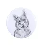 Swedish Vallhund, Swedish Cattle Dog, Swedish Shepherd - magnet with a dog's pupil, exceptionally light, strong magnet, handmade product by the Art-Dog brand