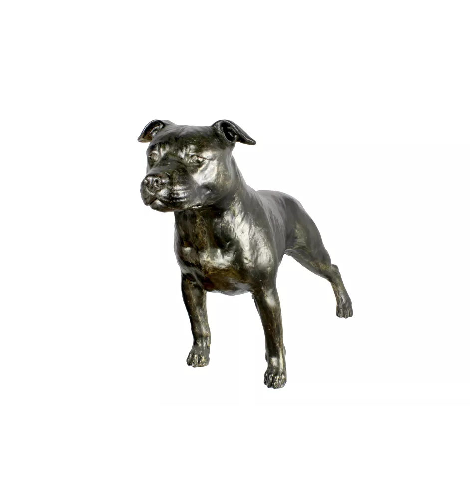 Staffordshire Bull Terrier, Staffie II - Statue de chien à l'échelle 1:1, statue pour le jardin par Art-Dog