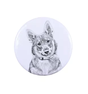 Schwedischer Vallhund, Västgötaspets, Westgotenspitz - Damen Schmuck mit dem Bild eines Hundes, handgefertigtes Produkt, Möglichkeit, Ihr eigenes Foto hinzuzufügen, Marke Art-Dog