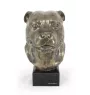 Staffordshire Bull Terrier, Staffy - dog bust, large statue, dog's head on stone base, decoration for office by Art-Dog brand