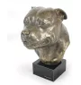 Staffordshire Bull Terrier, Staffy - dog bust, large statue, dog's head on stone base, decoration for office by Art-Dog brand