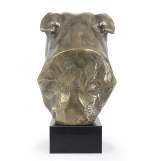 Staffordshire Bull Terrier, Staffie - buste de chien, grande statue, tête de chien sur socle en pierre, décoration de bureau par la marque Art-Dog