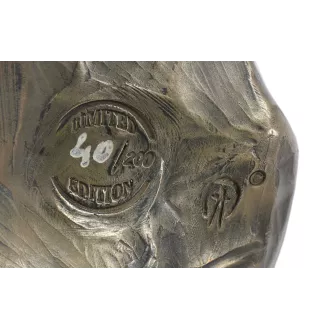 Staffordshire Bull Terrier, Staffordshire Bullterrier - Hundebüste, große Statue, Hundekopf auf Steinsockel, Dekoration für Büro von Art-Dog Marke