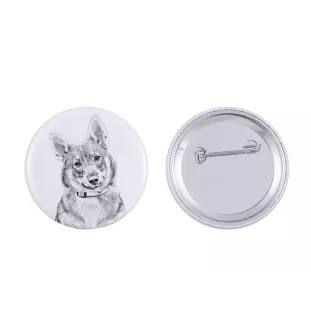 Swedish Vallhund, Swedish Cattle Dog, Swedish Shepherd - pin with your dog, add your own photo, Art-Dog brand