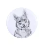 Swedish Vallhund, Swedish Cattle Dog, Swedish Shepherd - pin with your dog, add your own photo, Art-Dog brand