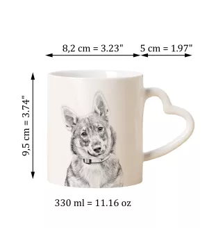 Szwedzki Vallhund kubek z psem good morning serce Art-Dog