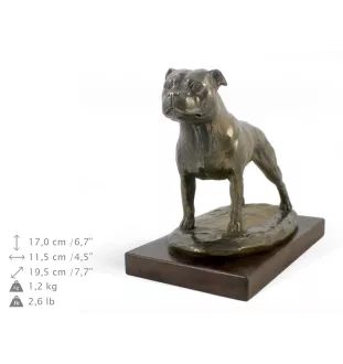 Staffordshire Bull Terrier, Staffy - dog statue, figurine for office, trophy for dog show by Art-Dog brand