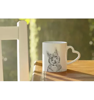 Szwedzki Vallhund kubek z psem good morning serce Art-Dog