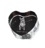 Swedish Vallhund, Swedish Cattle Dog, Swedish Shepherd - a photo of a dog in crystal, crystal heart, unique photo frame from the Art-Dog brand