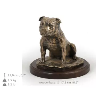 Staffordshire Bull Terrier, Staffie II - statue de chien, figurine pour bureau, trophée pour exposition canine par la marque Art-Dog