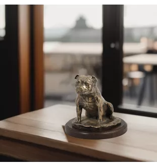 Staffordshire Bull Terrier, Staffy II - dog statue, figurine for office, trophy for dog show by Art-Dog brand