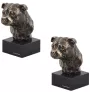 Staffordshire Bull Terrier, Staffie - Statue de chien, buste sur socle en pierre, sculpture, trophée pour exposition canine par la marque Art-Dog