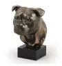 Staffordshire Bull Terrier, Staffie I - Statue de chien, buste sur socle en pierre, sculpture, trophée pour exposition canine par la marque Art-Dog