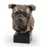 Staffordshire Bull Terrier, Staffy I - Dog statue, bust on stone base, sculpture, trophy for dog show by Art-Dog brand