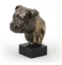 Staffordshire Bull Terrier, Staffordshire Bullterrier I - Hundestatue, Büste auf Steinsockel, Skulptur, Trophäe für Hundeausstellung der Marke Art-Dog